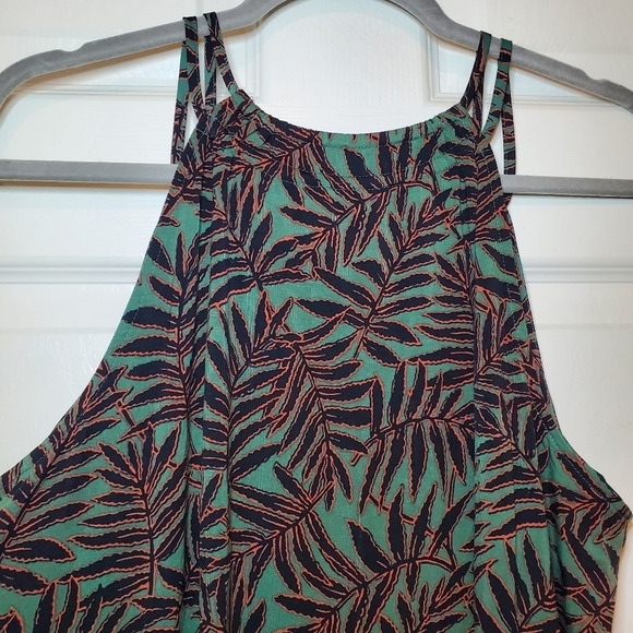 41 Hawthorn Green Leaf Print Top Sz L - Picture 5 of 7